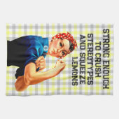 Riveter-Limonen-Gingham Geschirrtuch (Horizontal)