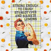 Riveter-Limonen-Gingham Geschirrtuch