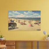 Riviera Beach, Florida - Sonnenbäder am Strand Leinwanddruck (Insitu (Wohnzimmer))
