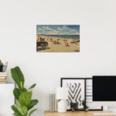 Riviera Beach, Florida - Sonnenbäder am Strand Poster (Heimbüro)