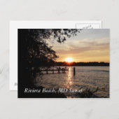 Riviera Beach, MD Sunset - POSTCARD Postkarte (Vorne/Hinten)
