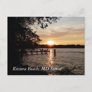 Riviera Beach, MD Sunset - POSTCARD Postkarte