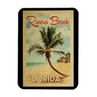 Riviera Beach Palm Tree Vintage Reisen