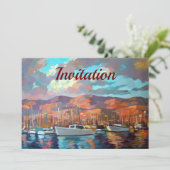 Riviera Einladung (Stehend Vorderseite)