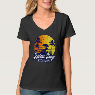 Riviera Maya 2023 Mexiko Sonnenuntergangsstrand Re T-Shirt