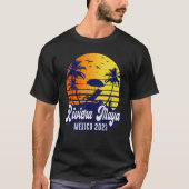 Riviera Maya 2023 Mexiko Sunset Beach Retro T-Shirt (Vorderseite)