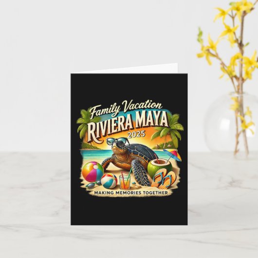 Riviera Maya 2025 Erinnerungen Karte (Gelbe Blume)