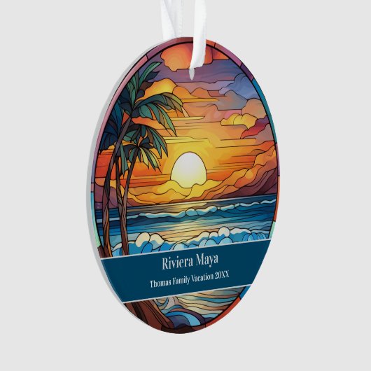 Riviera Maya Beach Urlaub Ornament (Vorderseite)