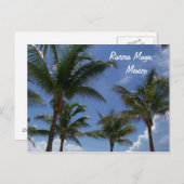 Riviera Maya Cancun Mexiko Karibik Palmen Postkarte (Vorne/Hinten)