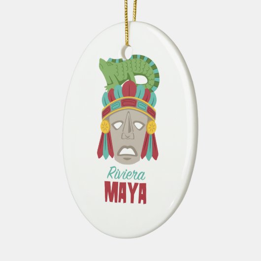 Riviera-Maya-Maske Keramik Ornament (Links)