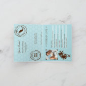 Riviera Maya Mexico Passport | Hochzeit Einladung (Innenseite)