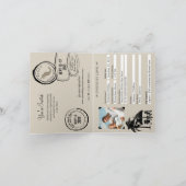 Riviera Maya Mexico Reisepass Einladung zur Hochze (Innenseite)