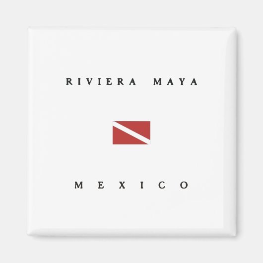 Riviera Maya Mexico Tauchflagge Magnet (Vorne)