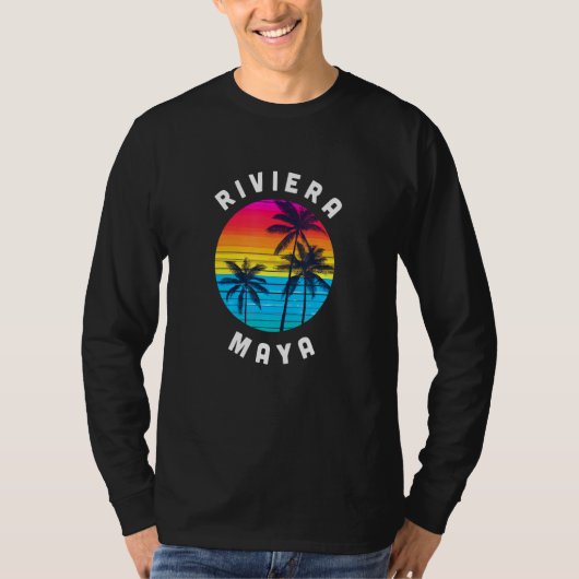 Riviera Maya Mexico Vacation Souvenir Sunset Beach T-Shirt (Vorderseite)