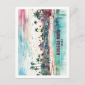 Riviera Maya Mexiko Berühmter Platz Wasserfarben Postkarte (Vorderseite)