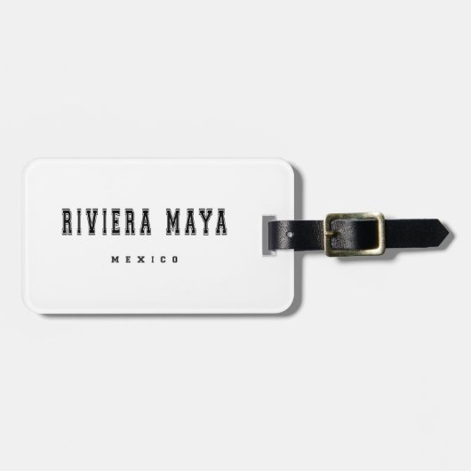 Riviera-Maya Mexiko Gepäckanhänger (Vorderseite horizontal)