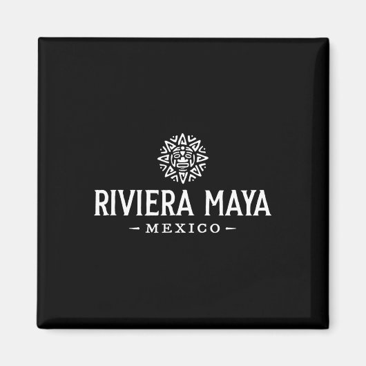 Riviera Maya Mexiko Retro Throwback Sonnen Urlaub Magnet (Vorne)