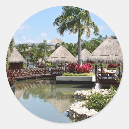 Riviera Maya, Mexiko Runder Aufkleber (Vorderseite)