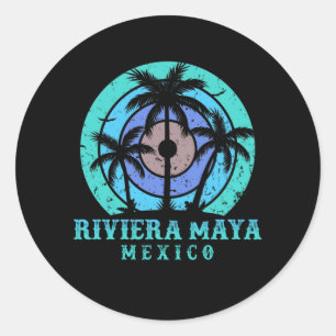Riviera Maya Mexiko Runder Aufkleber