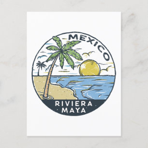 Riviera Maya Mexiko Vintage Postkarte