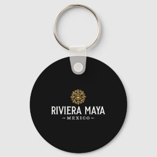 Riviera Maya Mexiko Vintage Sonnenstrand Urlaubsan Schlüsselanhänger