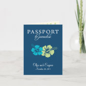 Riviera Maya Passport Hochzeit Einladung (Vorderseite)