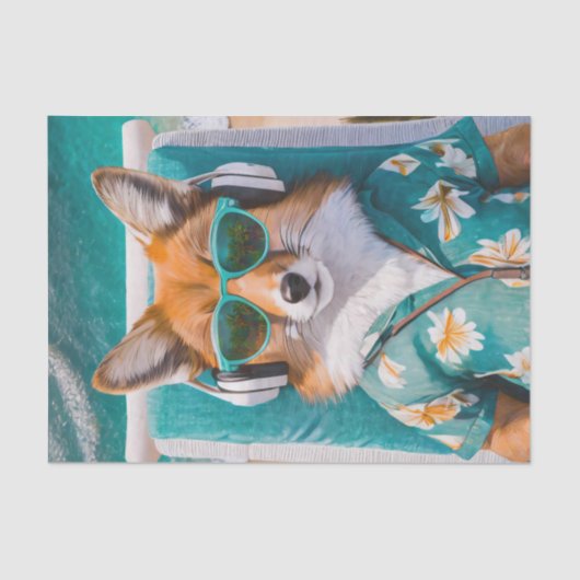 Riviera Rascal, Foxy Summer Fun Tissue Paper Seidenpapier (Vorderseite)