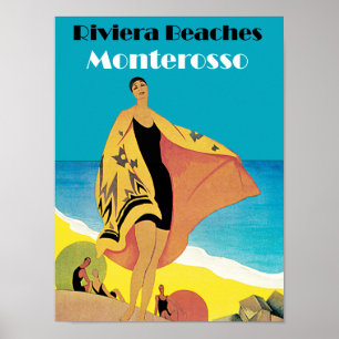 Riviera setzt ~ Monterosso auf den Strand Poster