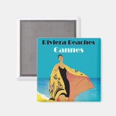 Riviera Strände ~ Cannes Magnet (Vorderseite/Rückseite)