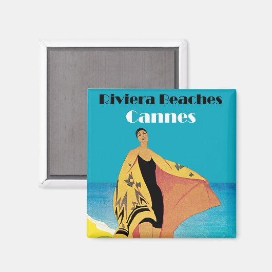 Riviera Strände ~ Cannes Magnet (Vorderseite/Rückseite)