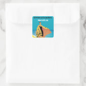 Riviera Strände ~ Menton Quadratischer Aufkleber (Tasche)