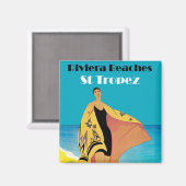 Riviera Strände ~ St Tropez Magnet (Vorderseite/Rückseite)