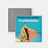 Riviera Strände ~ Ventimiglia Magnet (Vorderseite/Rückseite)