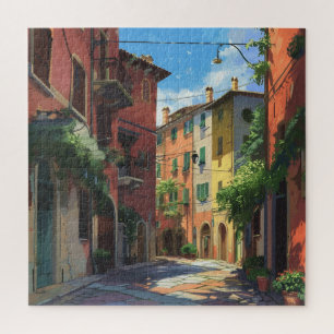 Riviera Street View von der farbenfrohen italienis Puzzle
