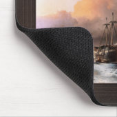 Rivière Gelée Avec Patineurs von Andreas Schelfhou Mousepad (Ecke)