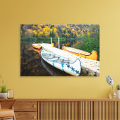 Rivière Jacques-Cartier | Rabaskas Dock Leinwanddruck (Insitu (Wohnzimmer))