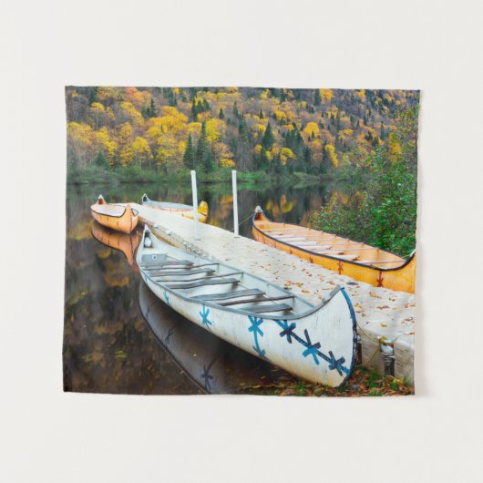 Rivière Jacques-Cartier | Rabaskas Dock Wandteppich (Vorderseite (Horizontal))