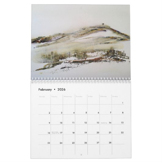 Rivington Lancashire 2023 Kalender Original Kunst (Feb 2026)