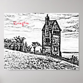 Rivington Pigeon Tower Leverhulmes Garden Horwich Poster