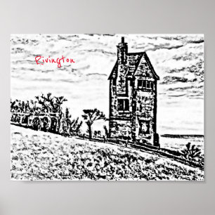 Rivington Pigeon Tower Leverhulmes Garden Horwich Poster