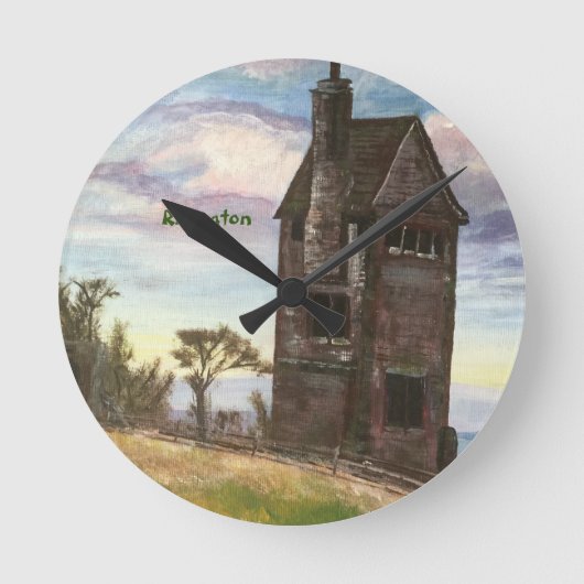 Rivington Pigeon Tower Runde Wanduhr (Vorderseite)