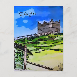 Rivington pike Horwich Original Art Postkarte