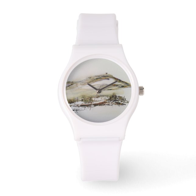 Rivington pike Horwich Watercolor Armbanduhr (Vorderseite)