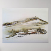 Rivington pike Horwich Watercolor Poster (Vorne)