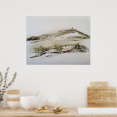 Rivington pike Horwich Watercolor Poster (Küche)