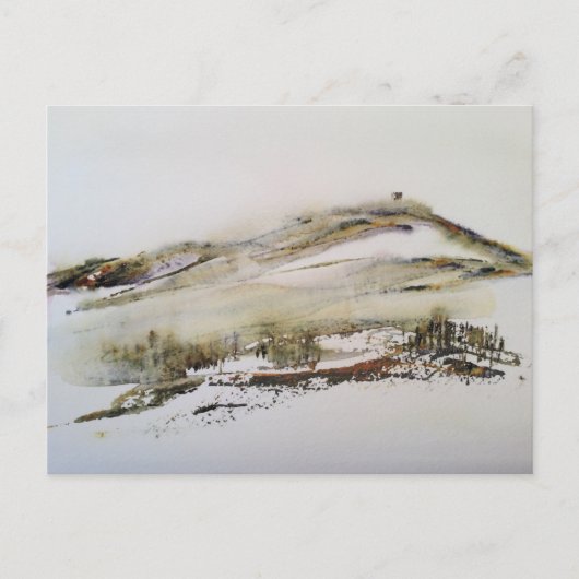 Rivington pike Horwich Watercolor Postkarte (Vorderseite)