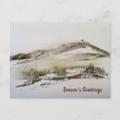 Rivington pike Horwich Watercolor Weihnachtskarte Postkarte (Vorderseite)