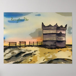 Rivington Pike Lookout Tower Poster