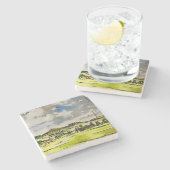 Rivington Winter Hill Landschaft Steinuntersetzer (Seitenansicht)