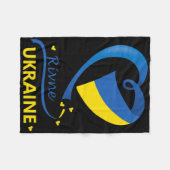 Rivne Ukraine National Flag Heart Emblem Crest Fleecedecke (Vorderseite (Horizontal))